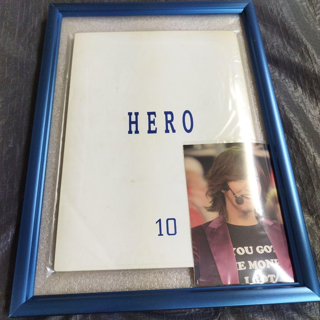 ドラマ HERO 第10 話台本　キムタクフォト額入り. 紅白歌合戦ＦＡＸサイン