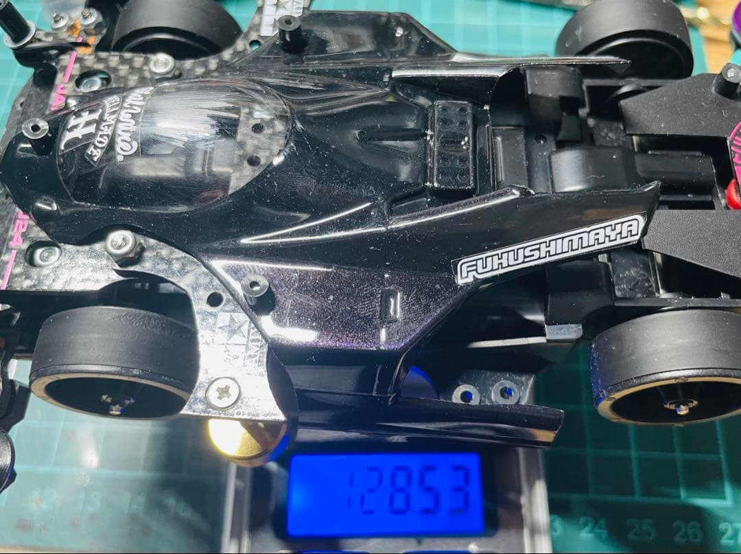 ミニ四駆　ＭＥシャーシ　幅狭２軸ATスラダン １軸アンカー