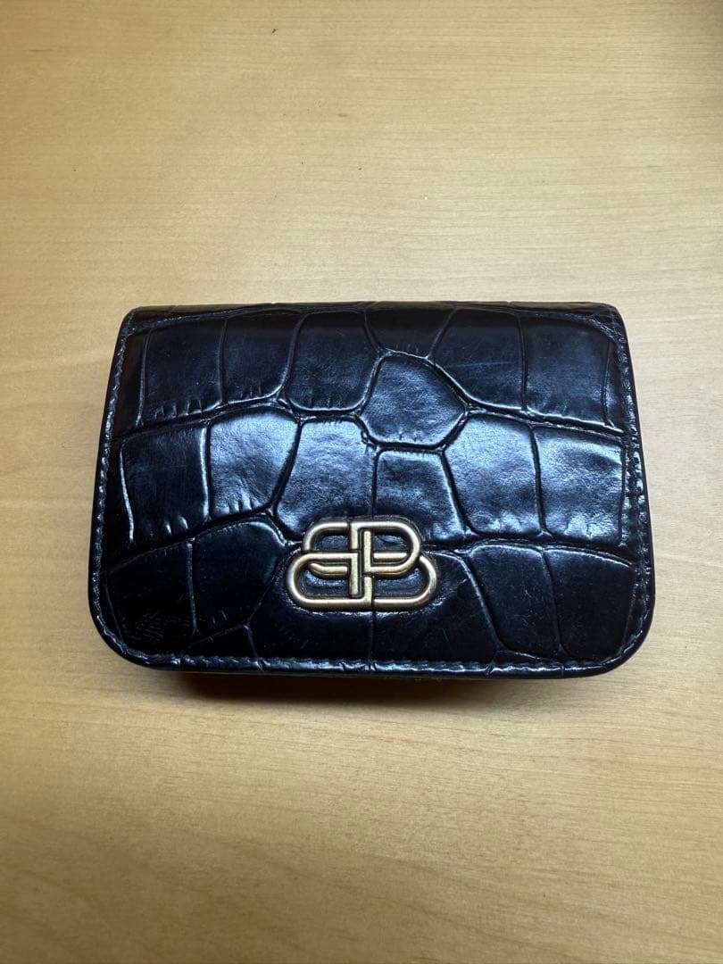 BALENCIAGA 三つ折財布 ロコ型押しミニ財布
