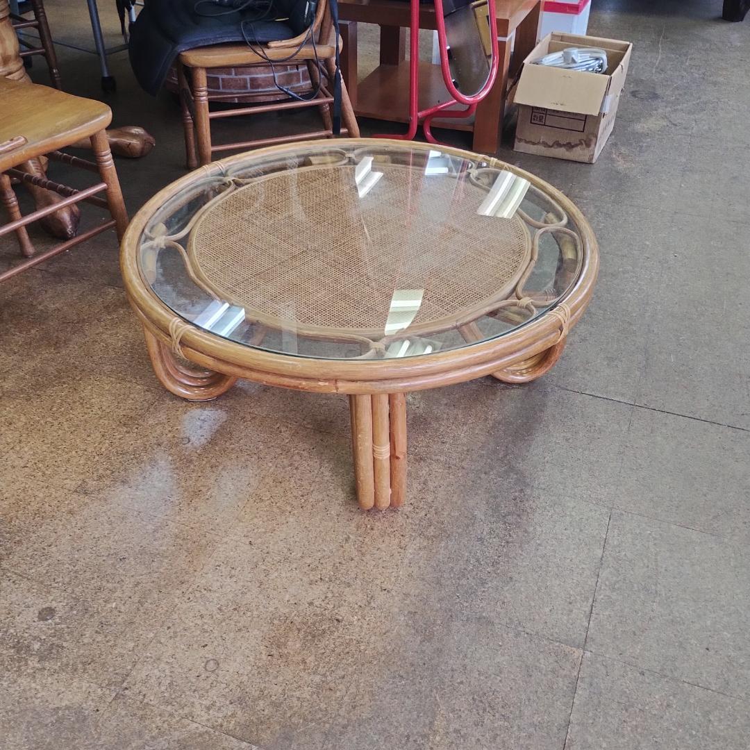 ラタン（籐） 円形 テーブル ちゃぶ台