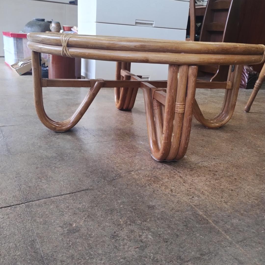 ラタン（籐） 円形 テーブル ちゃぶ台