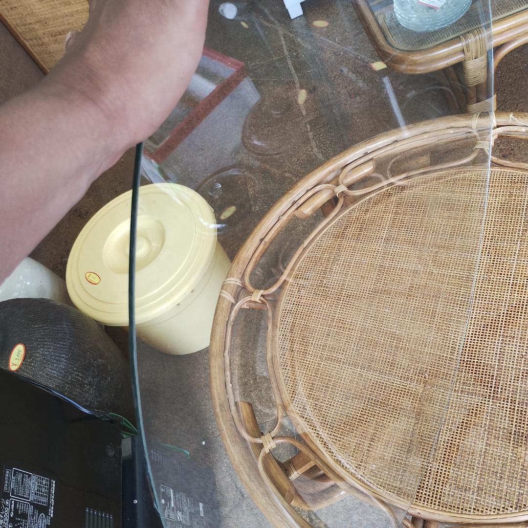 ラタン（籐） 円形 テーブル ちゃぶ台