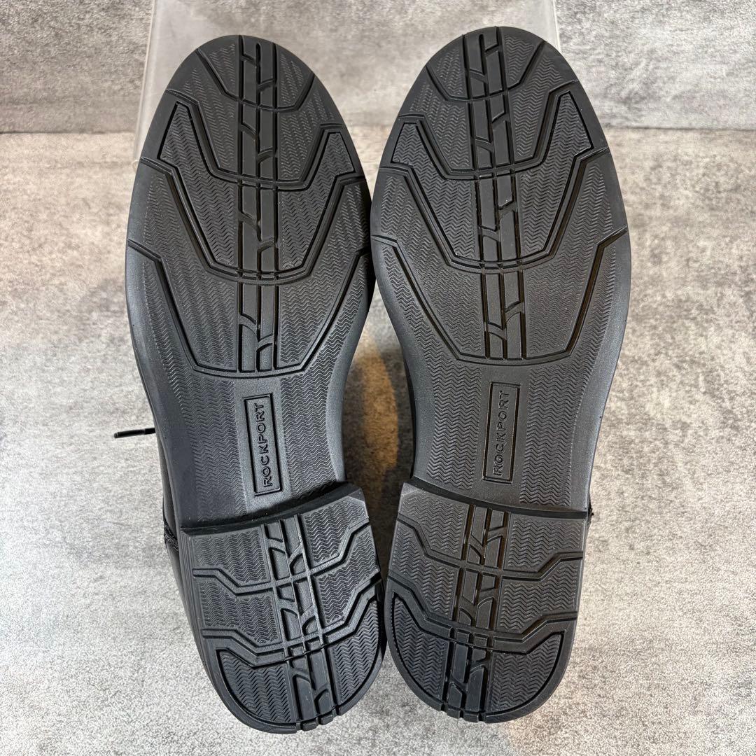 極美品　ロックポート　レザー　ビジネスシューズ　防水　プレーントゥ　黒　27cm