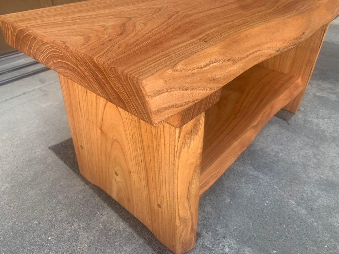 夏セールＢ：サイドテーブル、TV台、飾り棚＊棚有【魅力的な杢目、色艶】