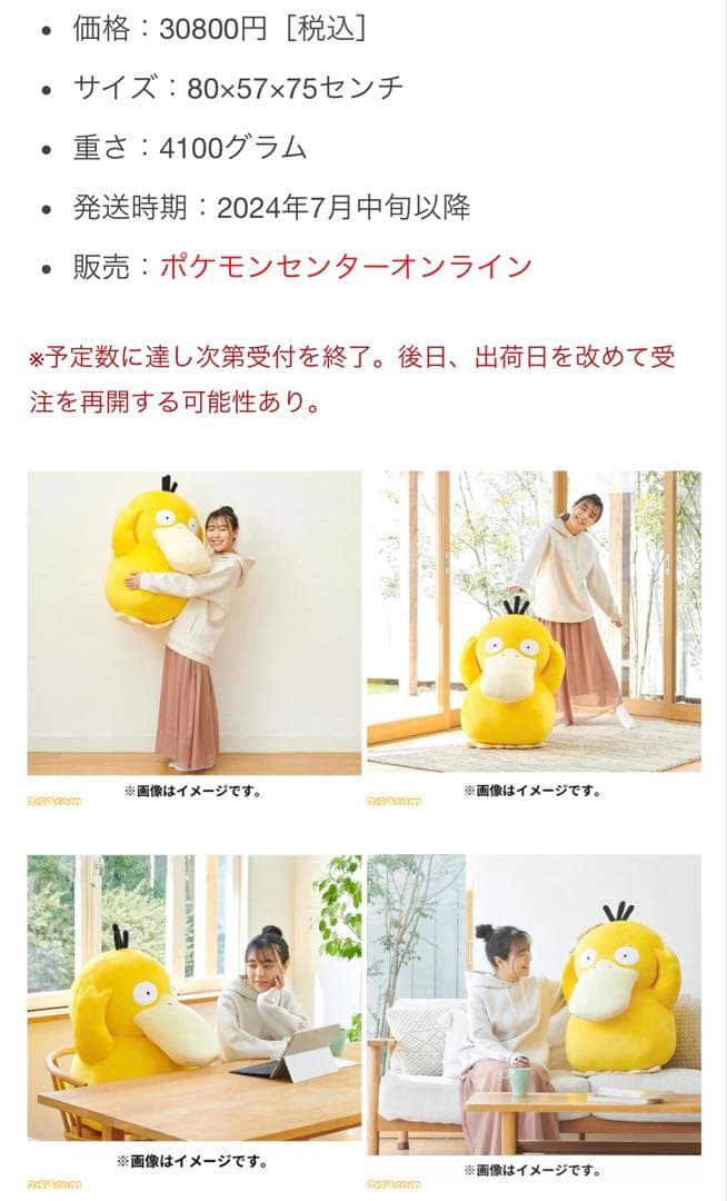 ポケモン ぬいぐるみ 等身大コダック