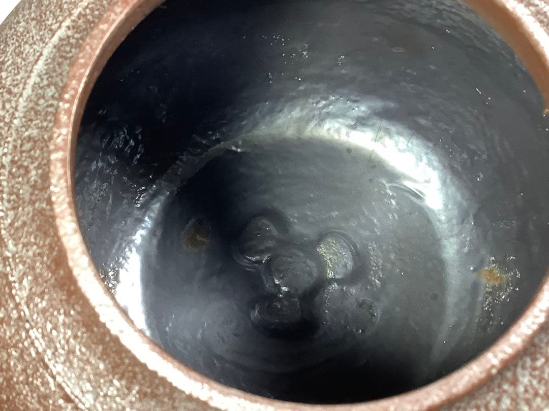 真形羽落　無地釜　釜師　佐藤清光　茶道具　送料無料