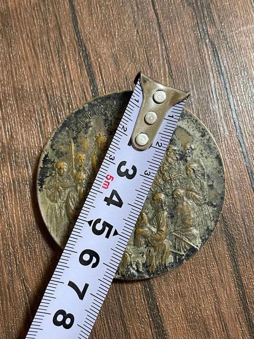 弐等賞銀牌 約154.5g 海野美盛作農商務省2等賞 アンティーク メダル 菊紋