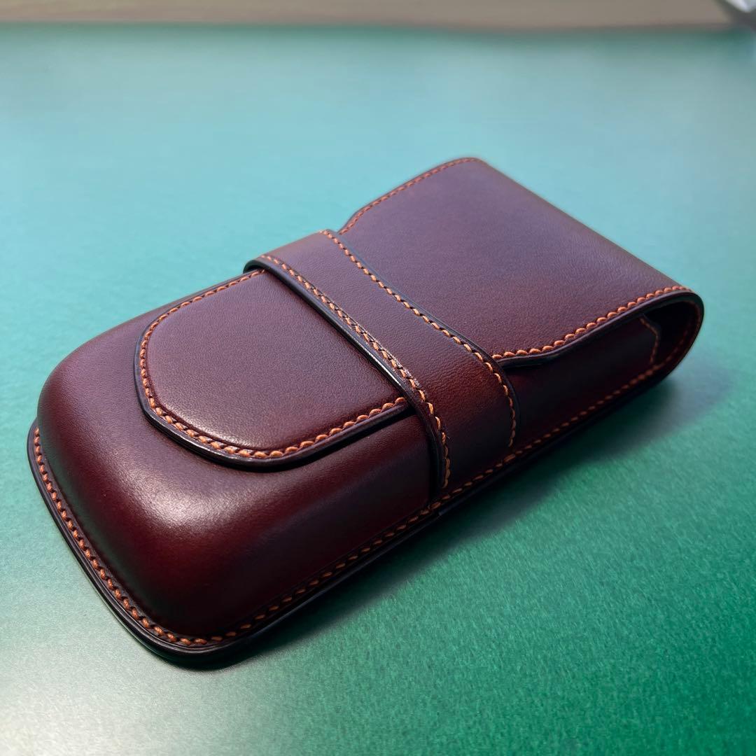 【美品・カラーオーダー品】 革小物yoshii オーダー万年筆ケース（4本差し）