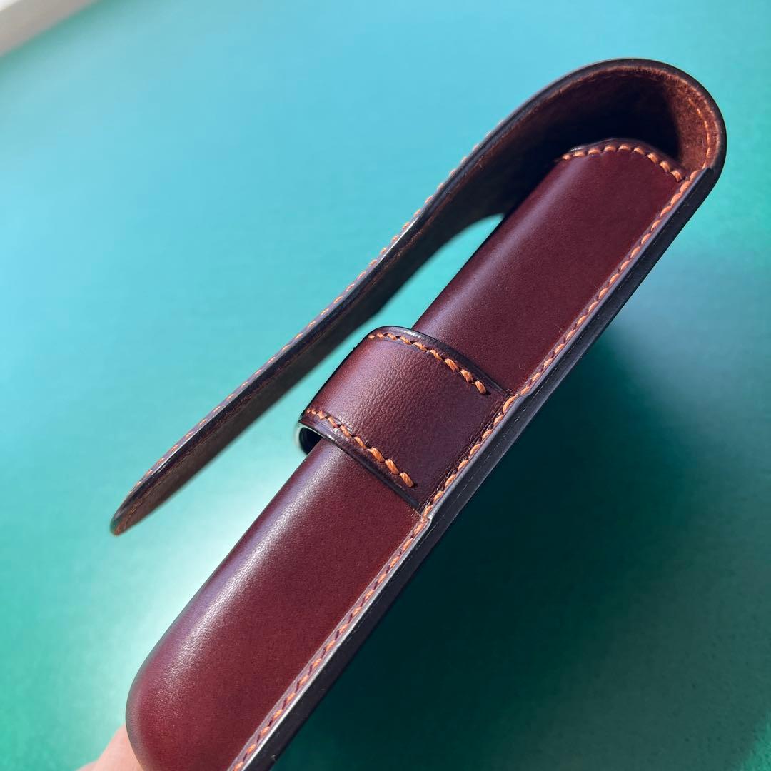 【美品・カラーオーダー品】 革小物yoshii オーダー万年筆ケース（4本差し）
