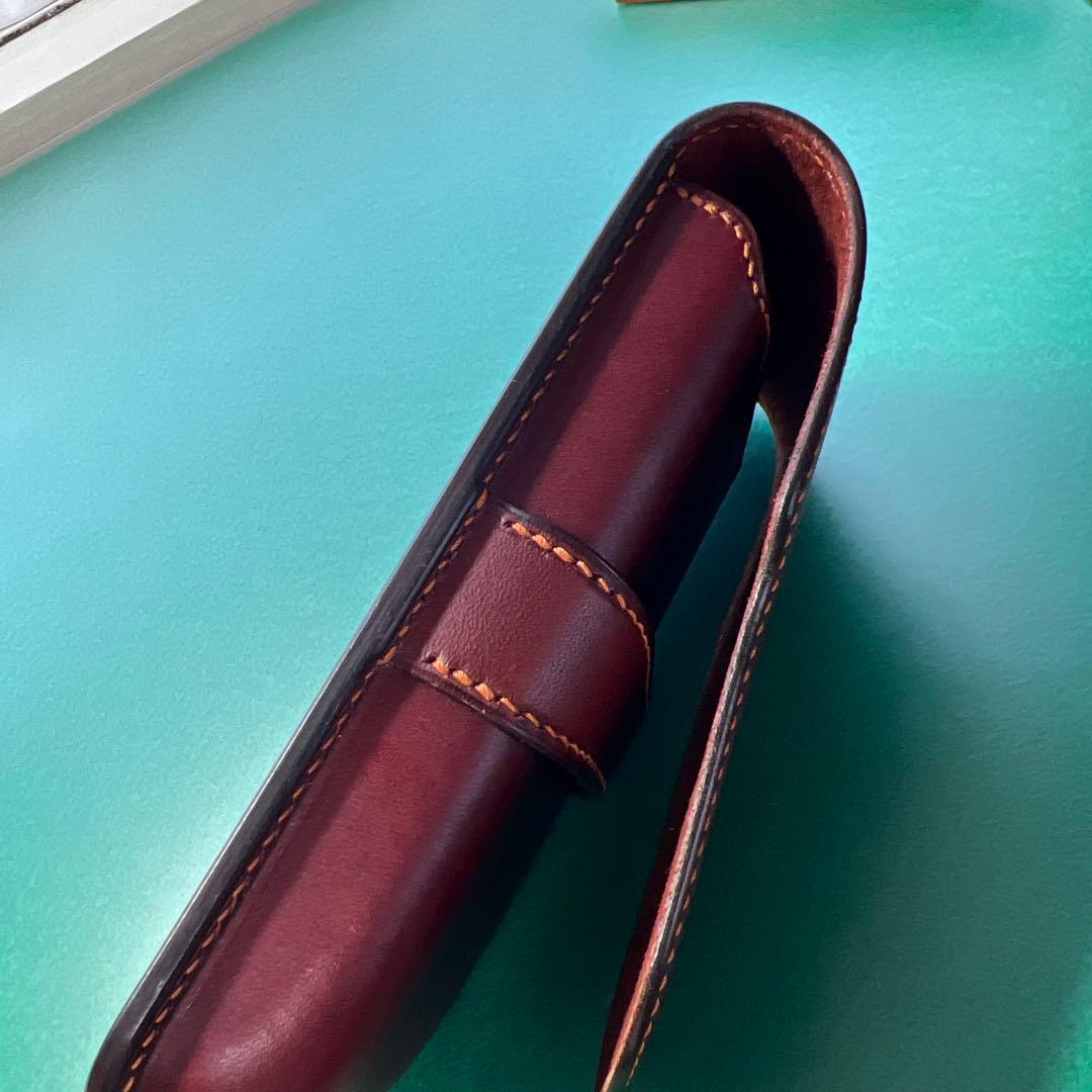 【美品・カラーオーダー品】 革小物yoshii オーダー万年筆ケース（4本差し）