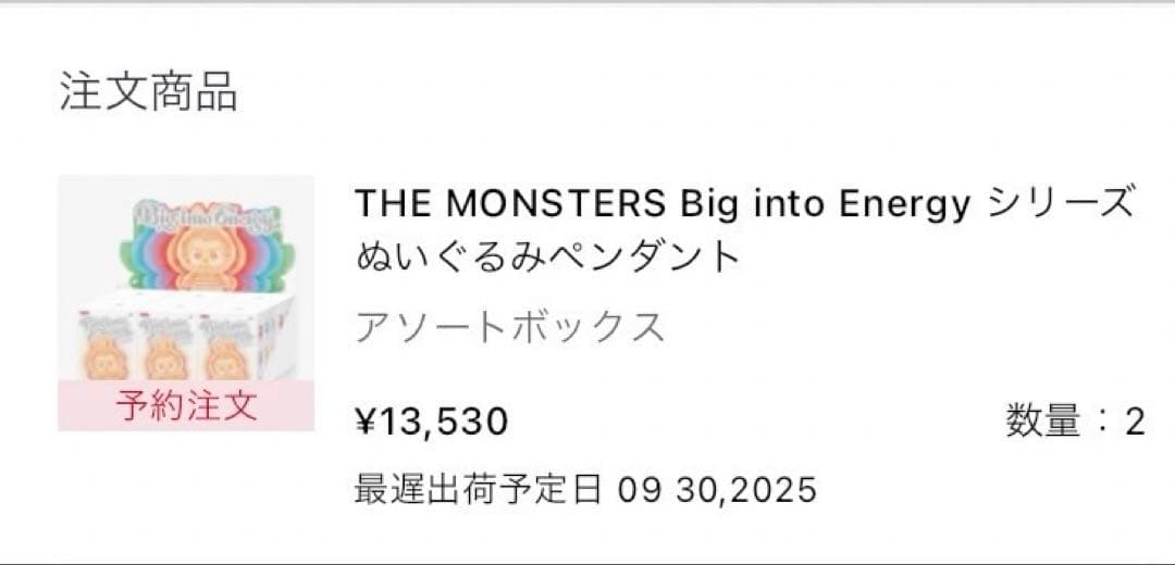 正規品 POPMART LABUBU Big into Energy BOX