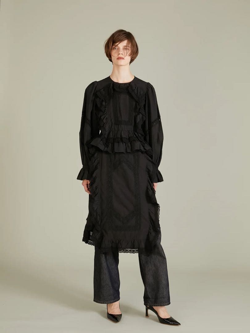 スカート crinklecrinklecrinkle rebuild apronskirt