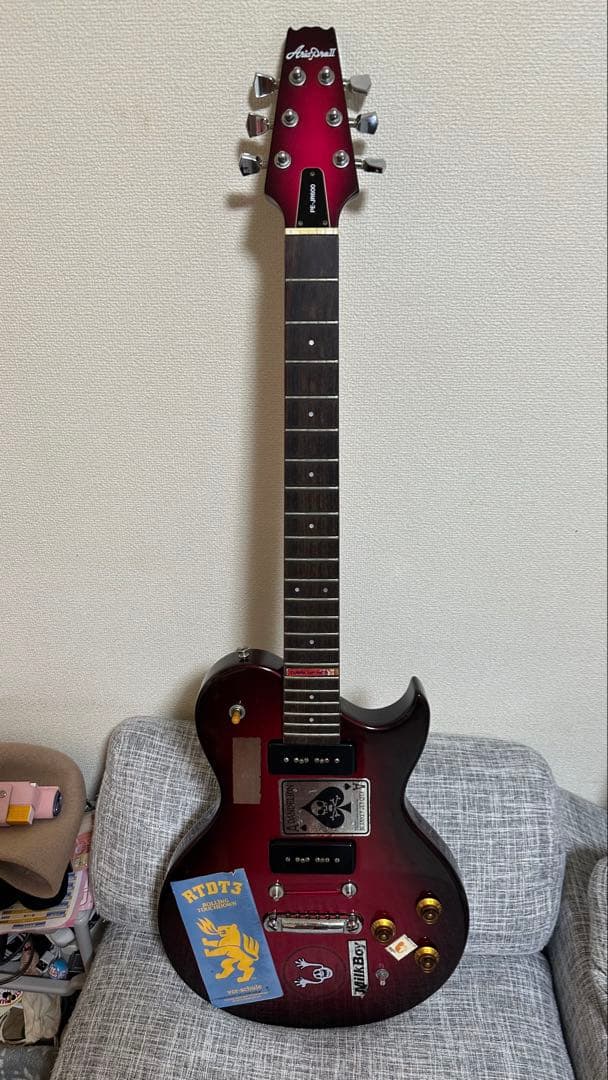 ぢ*い様 ジャンク　Aria Pro II PE-JR600 レッド ギター ケ