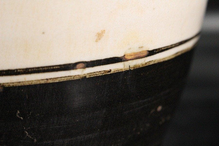 中国美術 三文字 四耳 瓶 高29cm 磁州窯 旧家蔵出