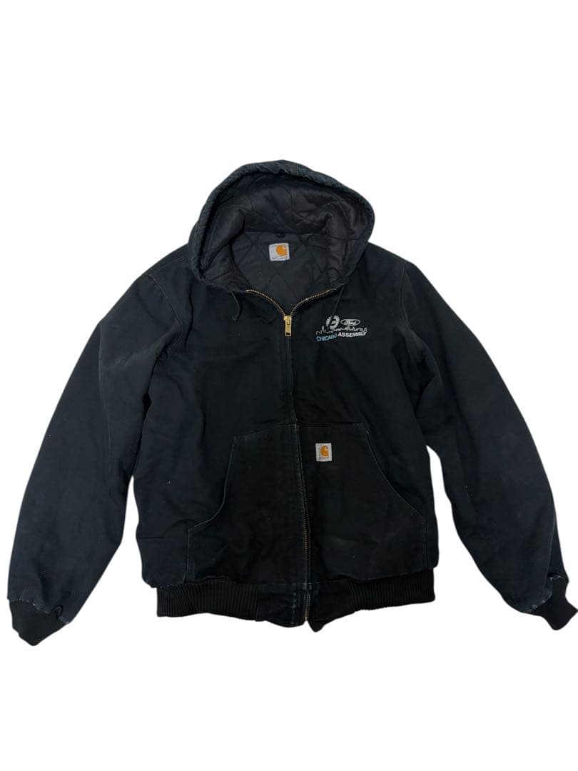 Carhartt ブラックジャケット フード付き