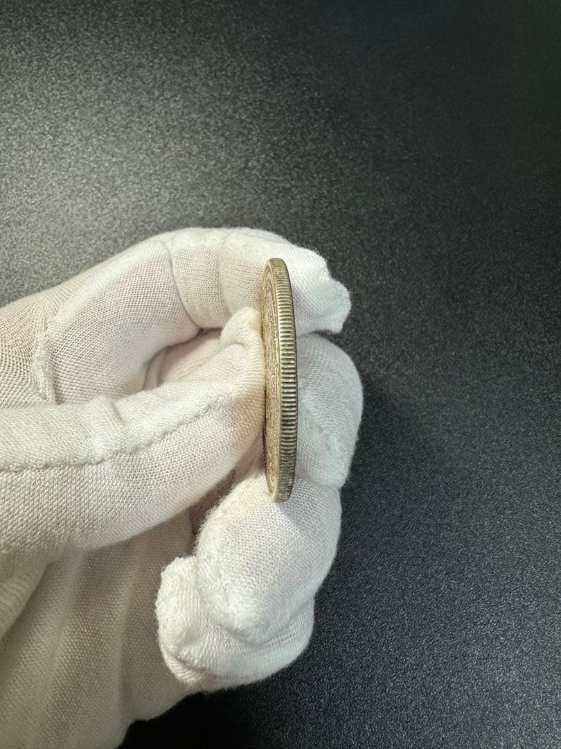 貿易銀　明治八年　菊紋・竜　一圓銀貨