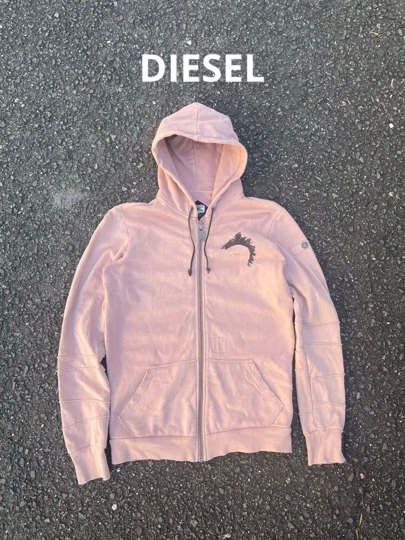 00s DIESEL ピンク ジップアップパーカーy2k 平成 ギャル