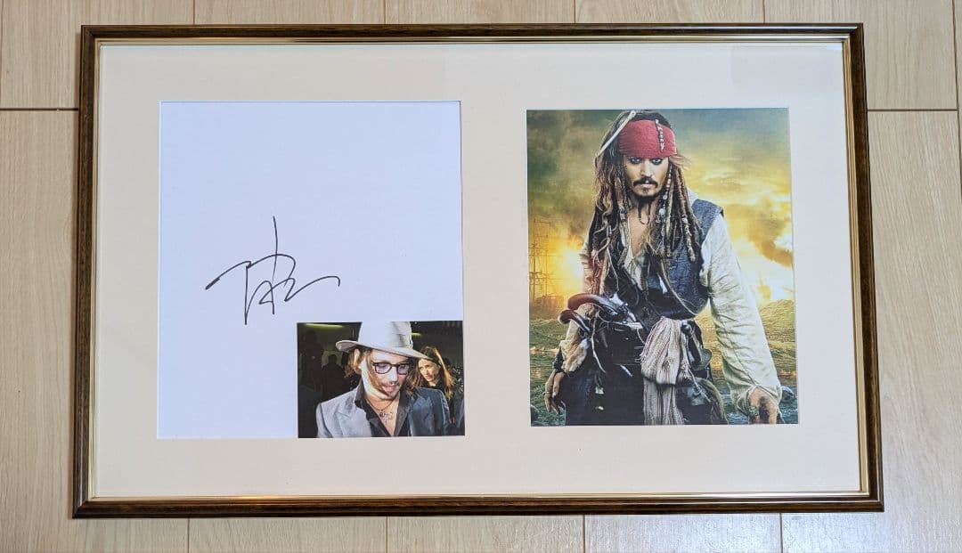 ジョニーデップ　直筆サイン色紙 パイレーツ・オブ・カリビアン コミコン SWAU