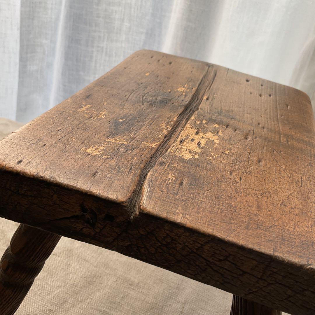 イギリスアンティーク木製スツール　英国アンティーク木製椅子チェア