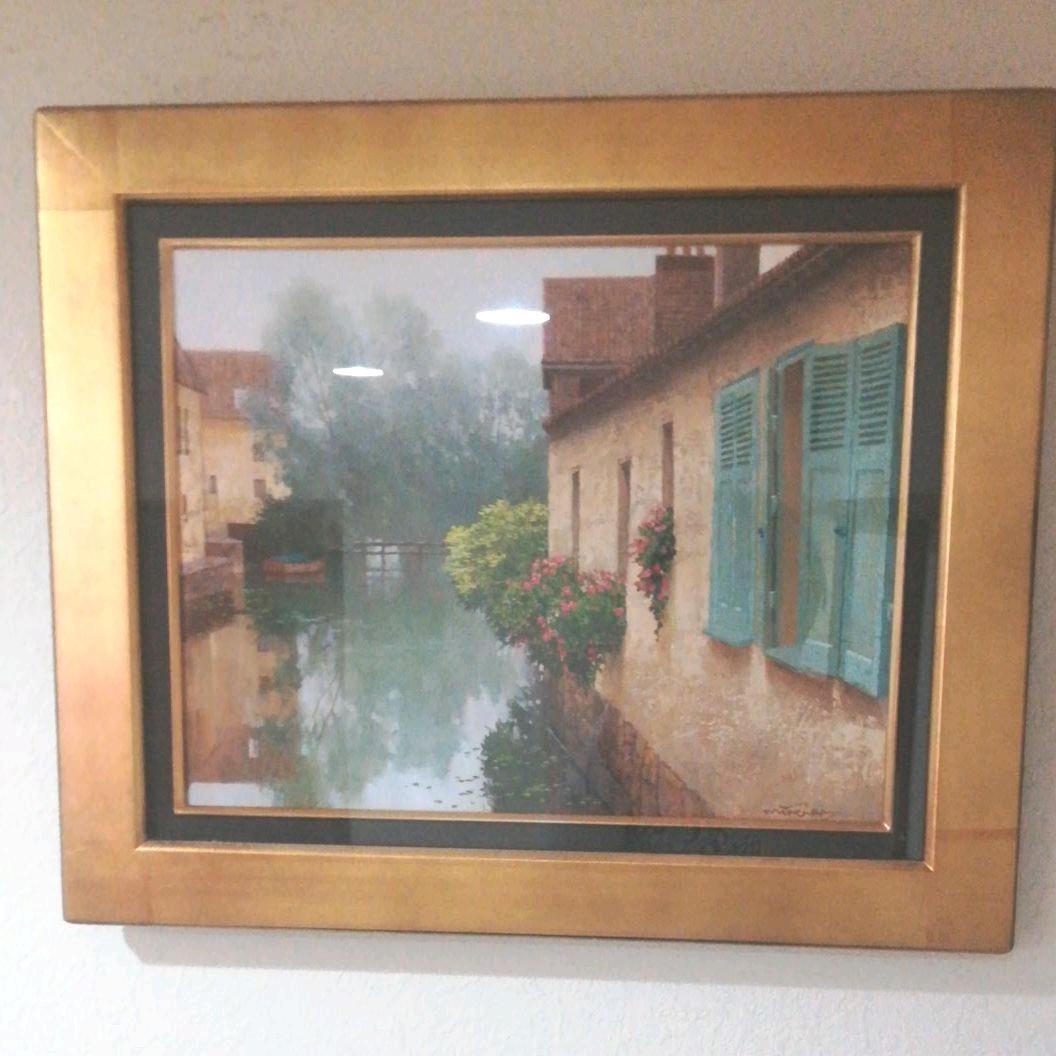 油絵、戎鳴岐、Meiki Jyu、ジュウメイキ(中国人画家)の油絵、本物