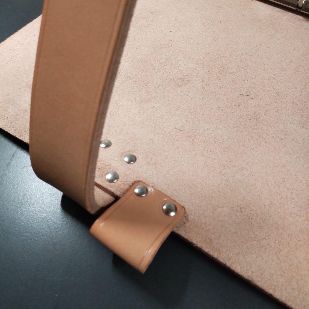 一枚革国産サドルレザー手帳　A5サイズナチュラル　25mmリング