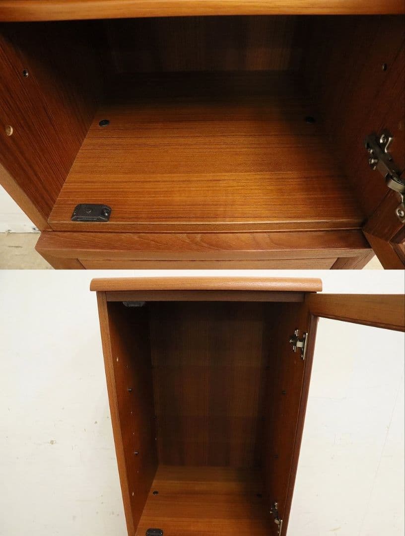 ジャパンヴィンテージ【日田工芸】チーク材 キャビネット飾り棚・収納・北欧スタイル