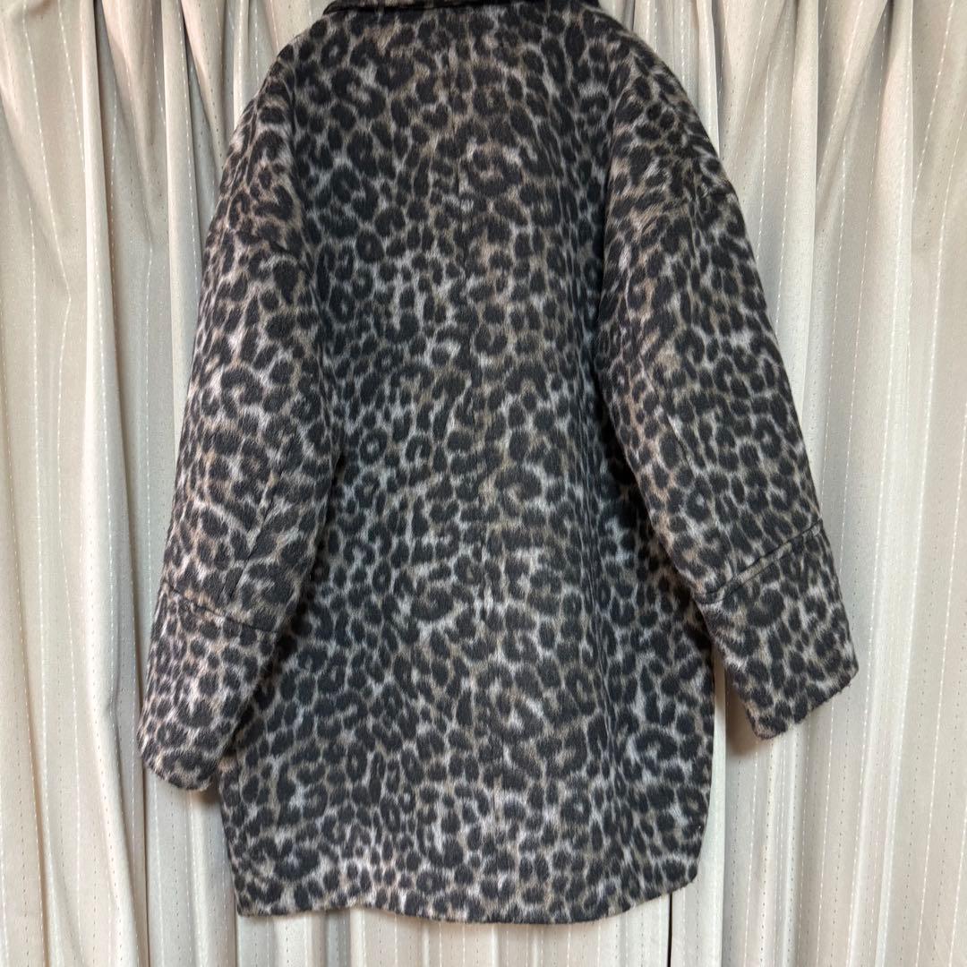 Spick and Span レオパードシャギーバルカラーコート