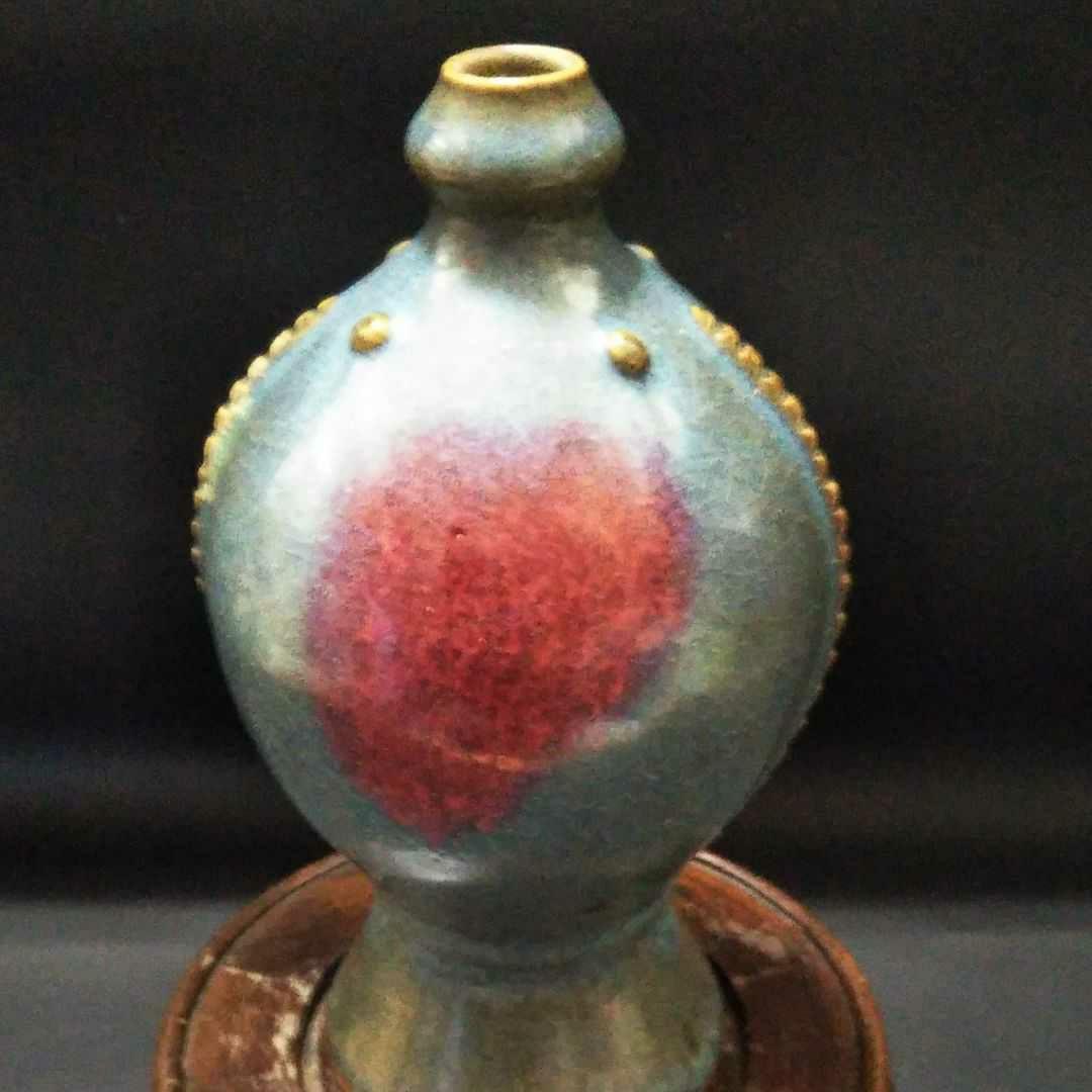 ※中国古美術/鈞窯紫班窯変瓶/