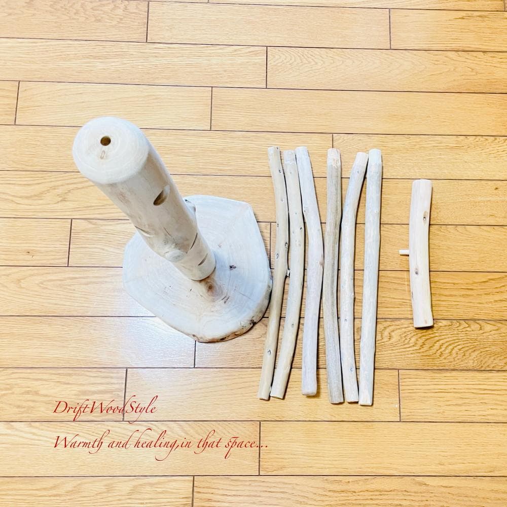 取り外しできる天然流木の止まり木 Lサイズ スタンド 木製 インコ N1