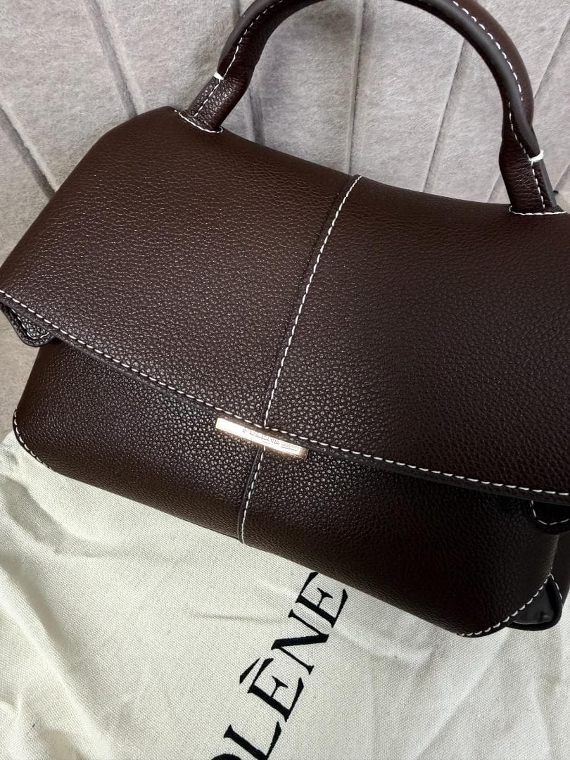 POLENE Mokki Mini エボニーテクスチャード 2WAY バッグ