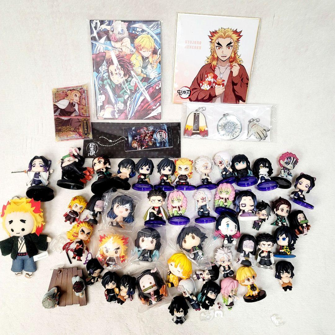 未使用鬼滅50点超まとめ売り☆ちょこのっこ座らせ隊フィギュアならぶんです煉獄