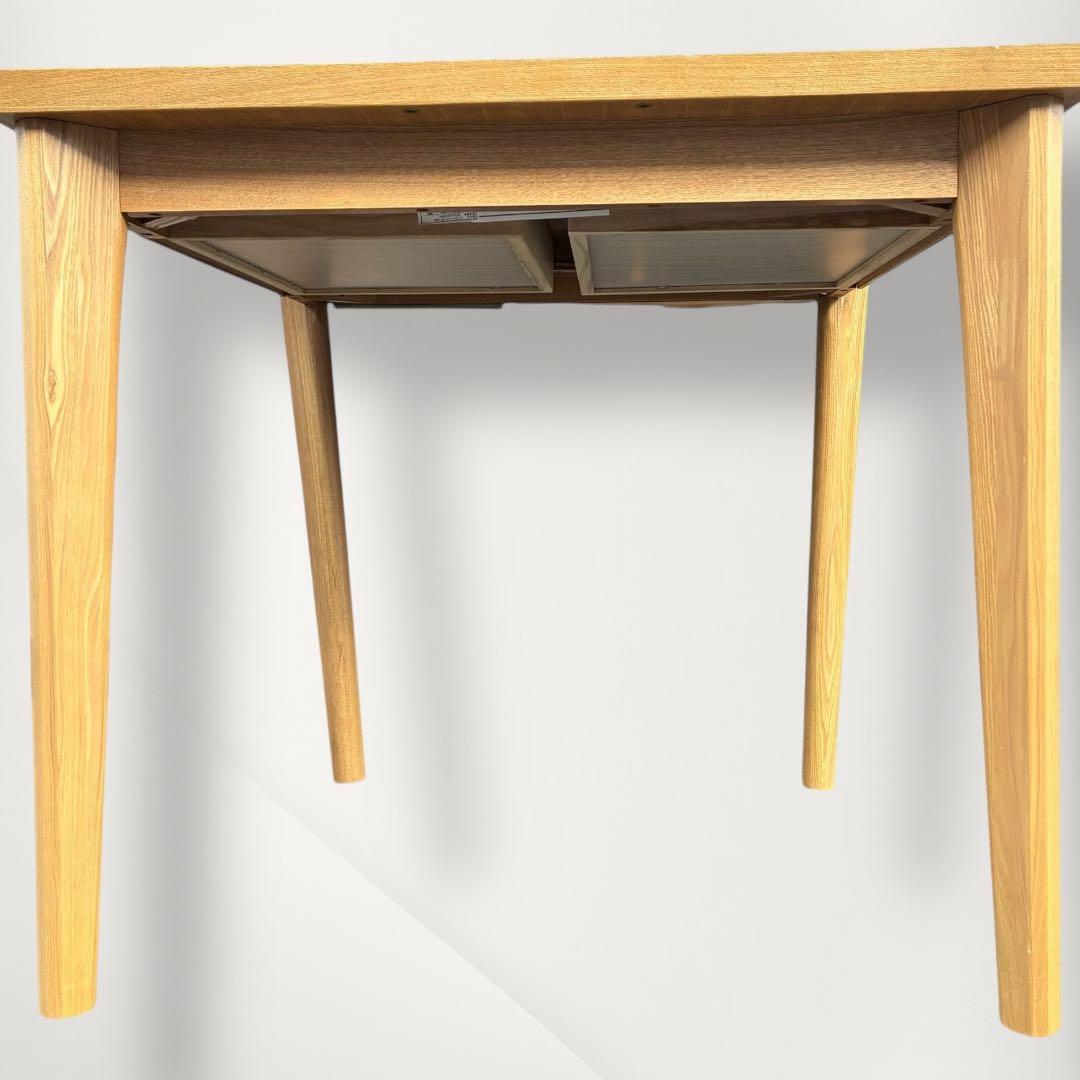 美品　希少　ニトリ　ロレイン5　ダイニングテーブル　２人用　引き出し２つ　タモ材