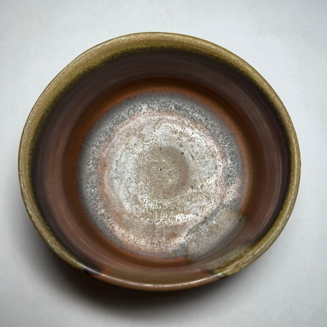 ◆ 【徳田陶春】作 備前茶碗 四方桟共箱 共布 栞 茶道具 未使用品 本物保証◆