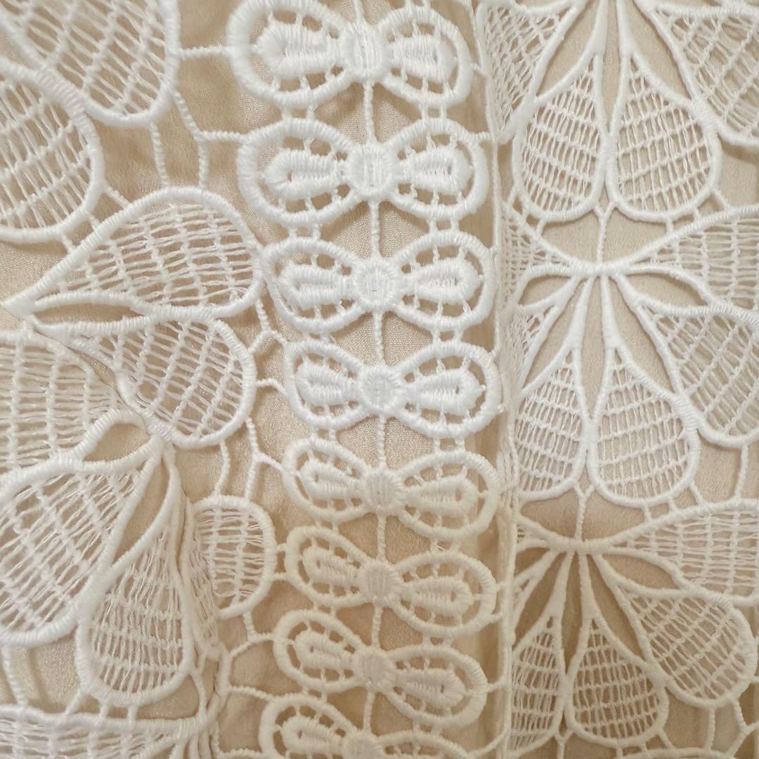 美品【エルケイ】総レースマーメイドワンピースドレス ノースリーブ パーティー