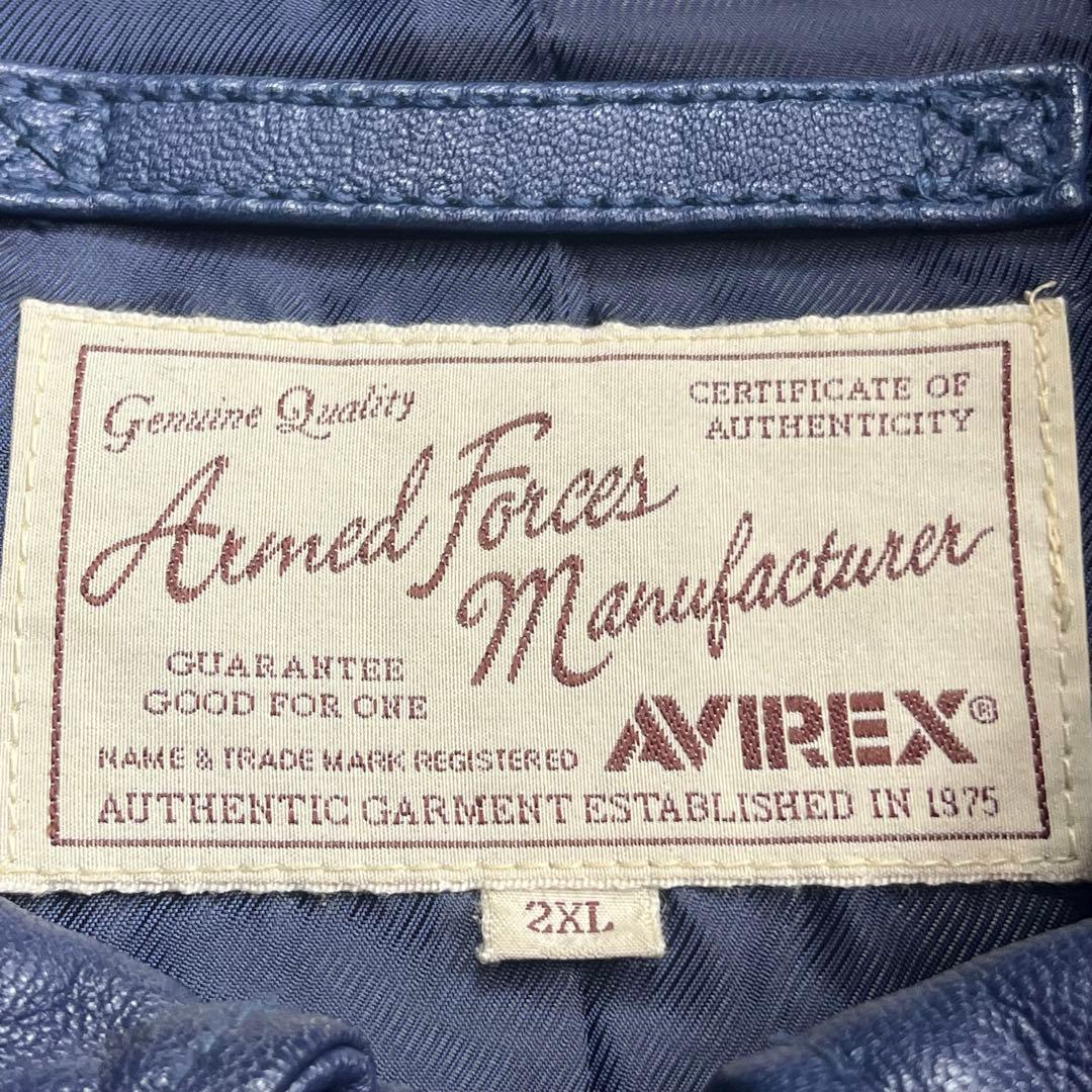 美品 AVIREX 40周年 限定 ゴートレザー シングルライダース ジャケット