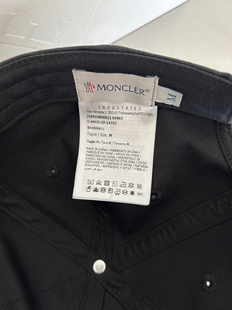 MONCLER モンクレール　キッズ　ロゴベースボールキャップ　M