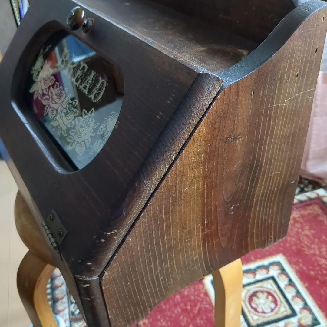 木製ブレッドボックス イマン　ブレッドケース アンティーク　ヴィンテージ