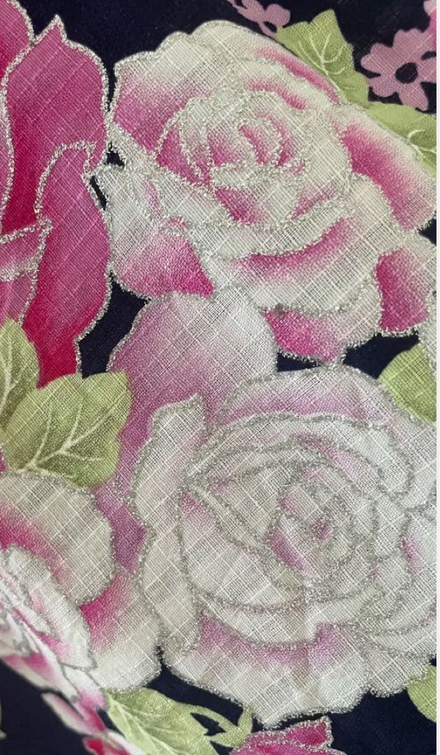 浴衣ドレス(花柄ラメ入り) 地雷、y2k、姫ギャル