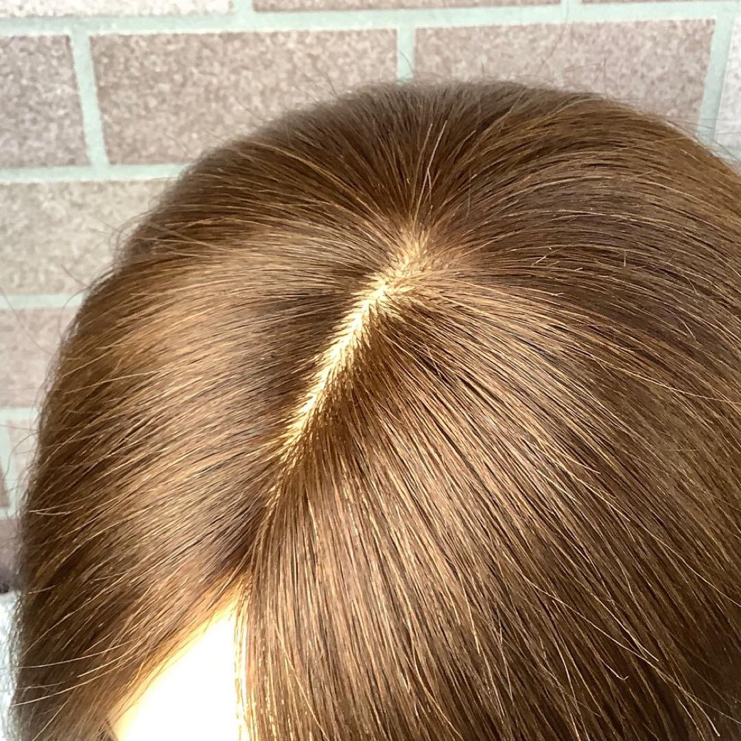 人毛100% 医療用 部分ウィッグ ヘアピース前髪ノーカット ショートストレート