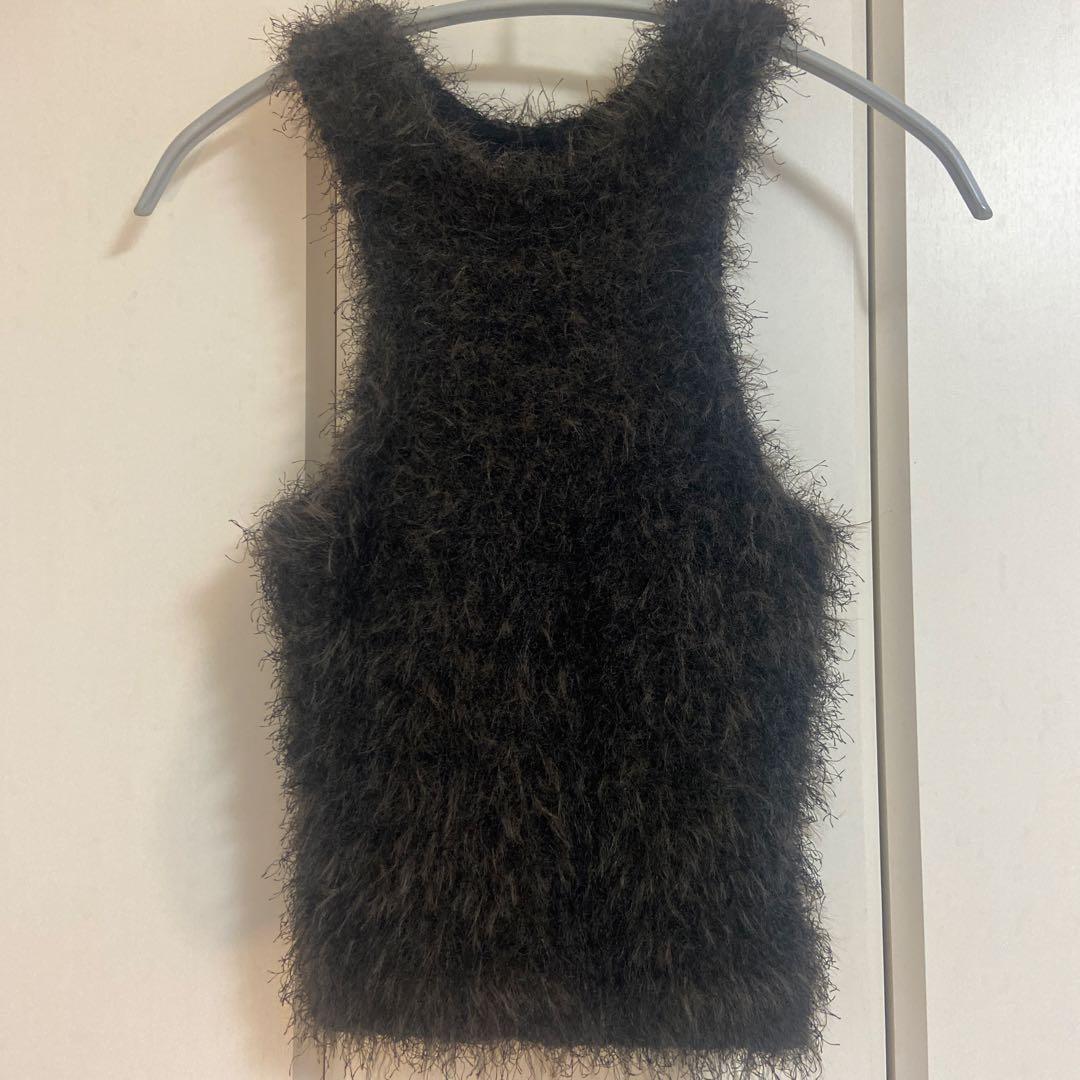 【CLANE】SHAGGY AMERICAN SLEEVE KNIT TOPS