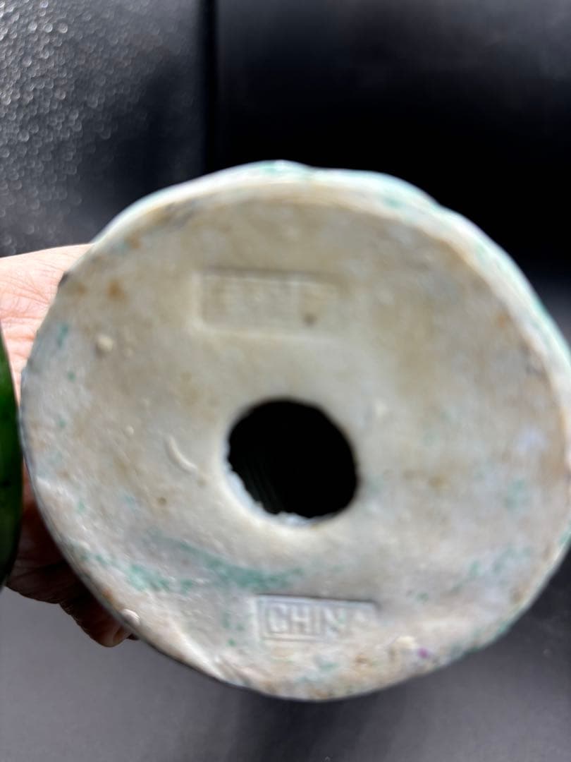 中国美術 古玩 色絵陶人形 陶器人形 高さ約23cm 置物 オブジェ 古董品