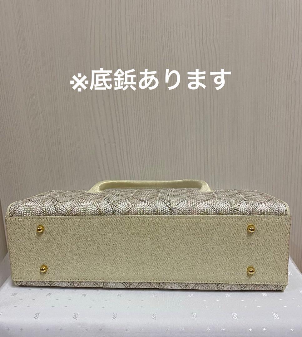 【新品未使用】組織帯地使用　利休バッグ横長②