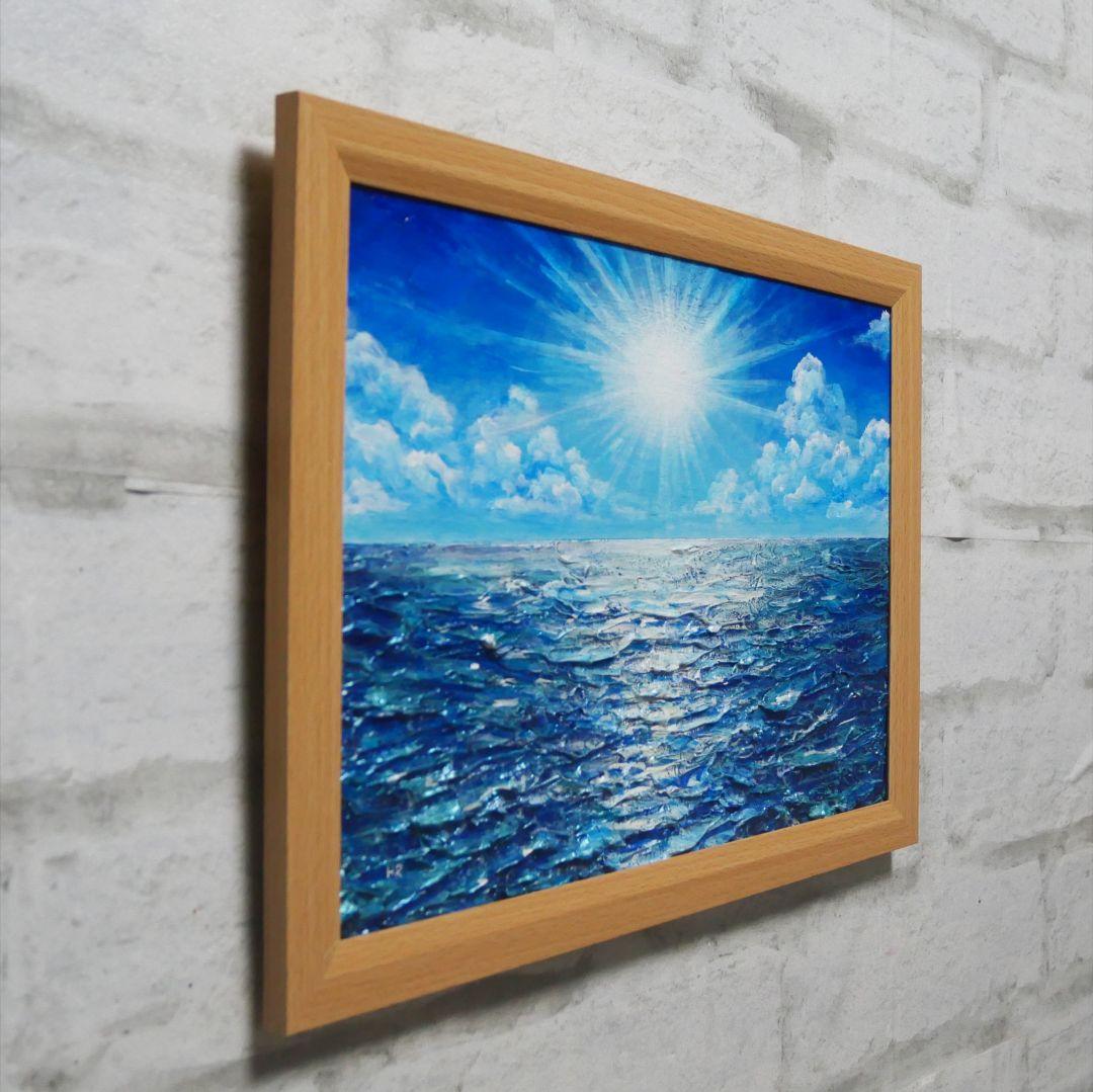油絵 油彩 油彩画 絵 絵画 【輝きの海】