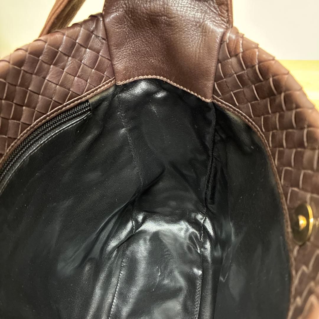 ボッテガヴェネタ　イントレチャート　ショルダーバッグ ワンショルダー　ブラウン