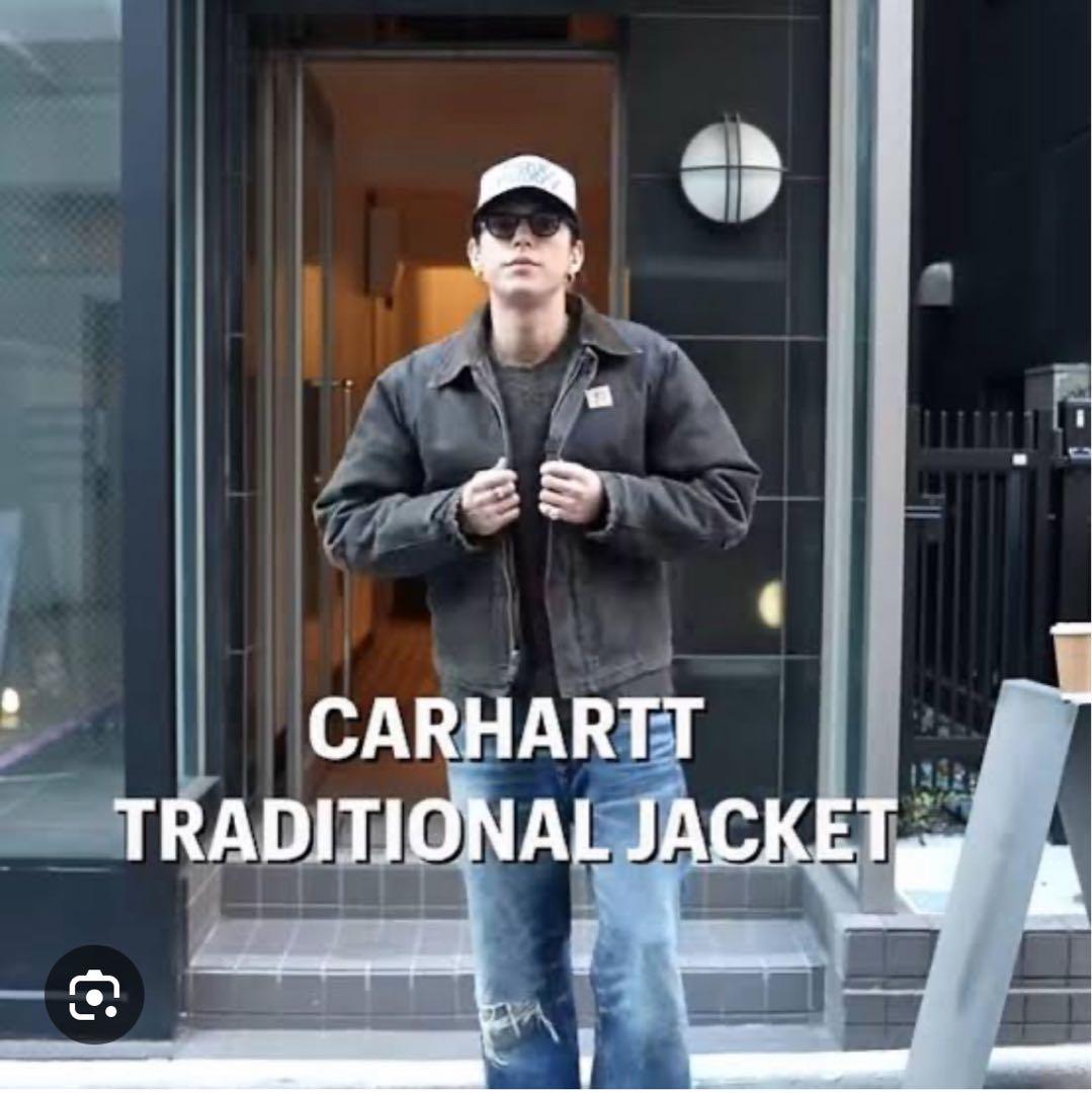 Carhartt ダークグレー トラディショナルジャケット　ボロ　フェード