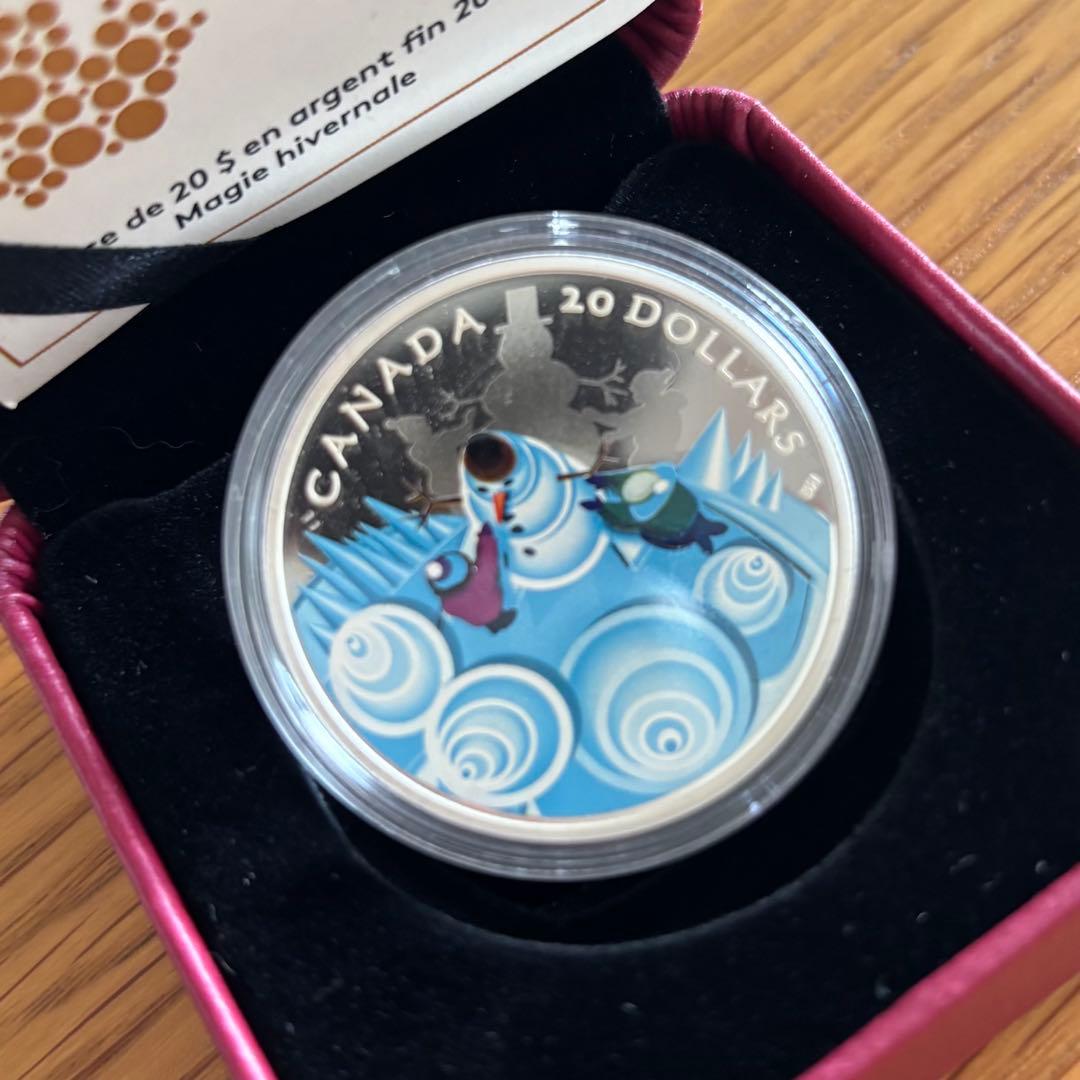 【カナダ銀貨】2019年カナダ 純銀ミスティカル・スノー・デイ・ 雪だるま