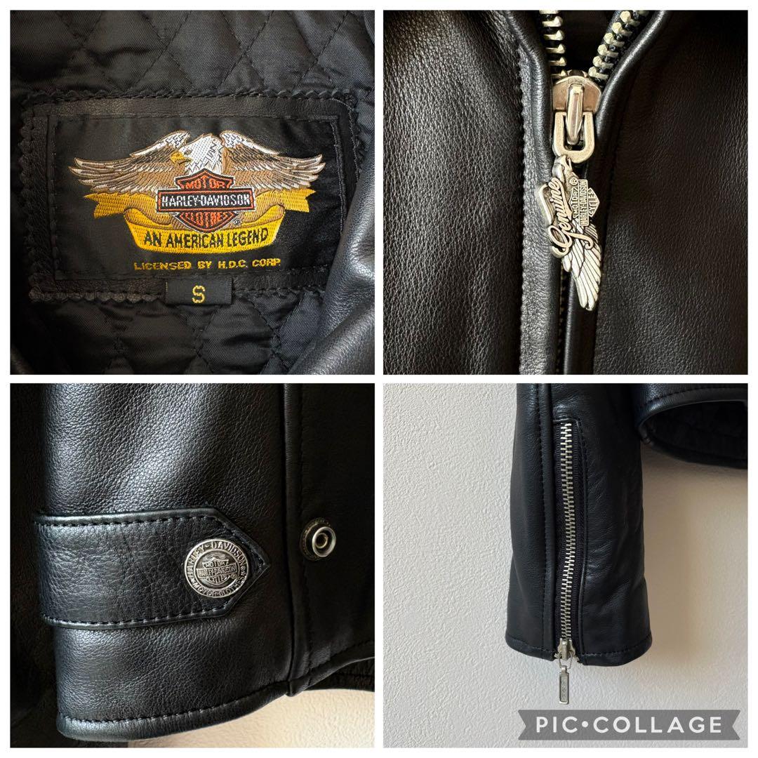 ハーレーダビッドソン シングルライダース レザージャケット ブラック S