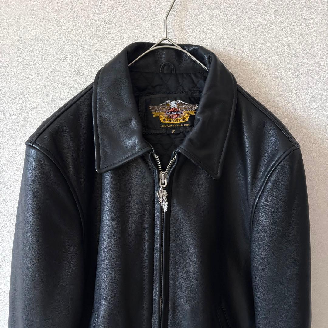 ハーレーダビッドソン シングルライダース レザージャケット ブラック S