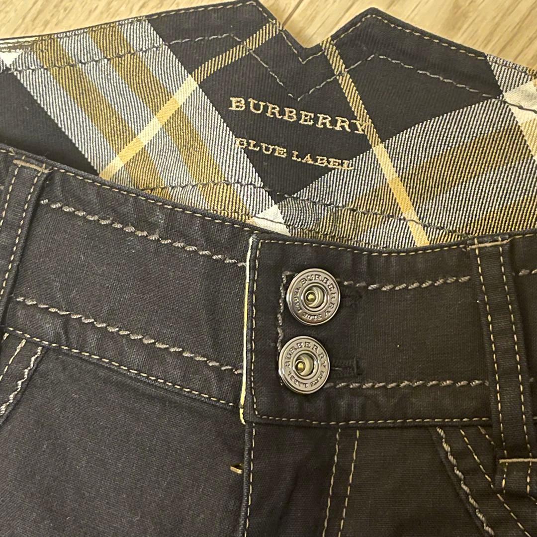 【BURBERRY BLUE LABEL】ブラック ワイドパンツ