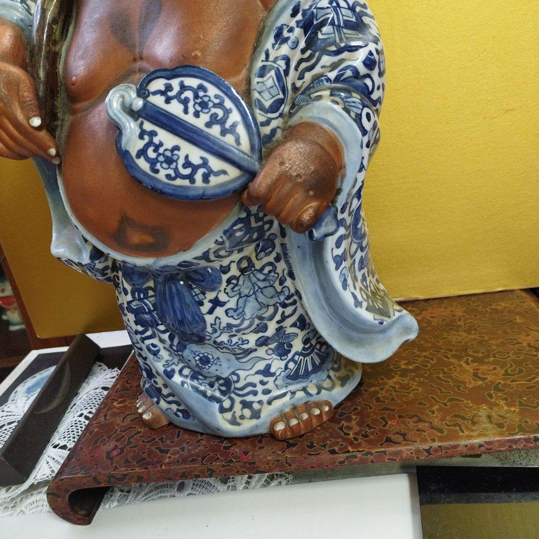九谷焼陶器 布袋様 骨董品 招福 高さ ３８ｃｍ